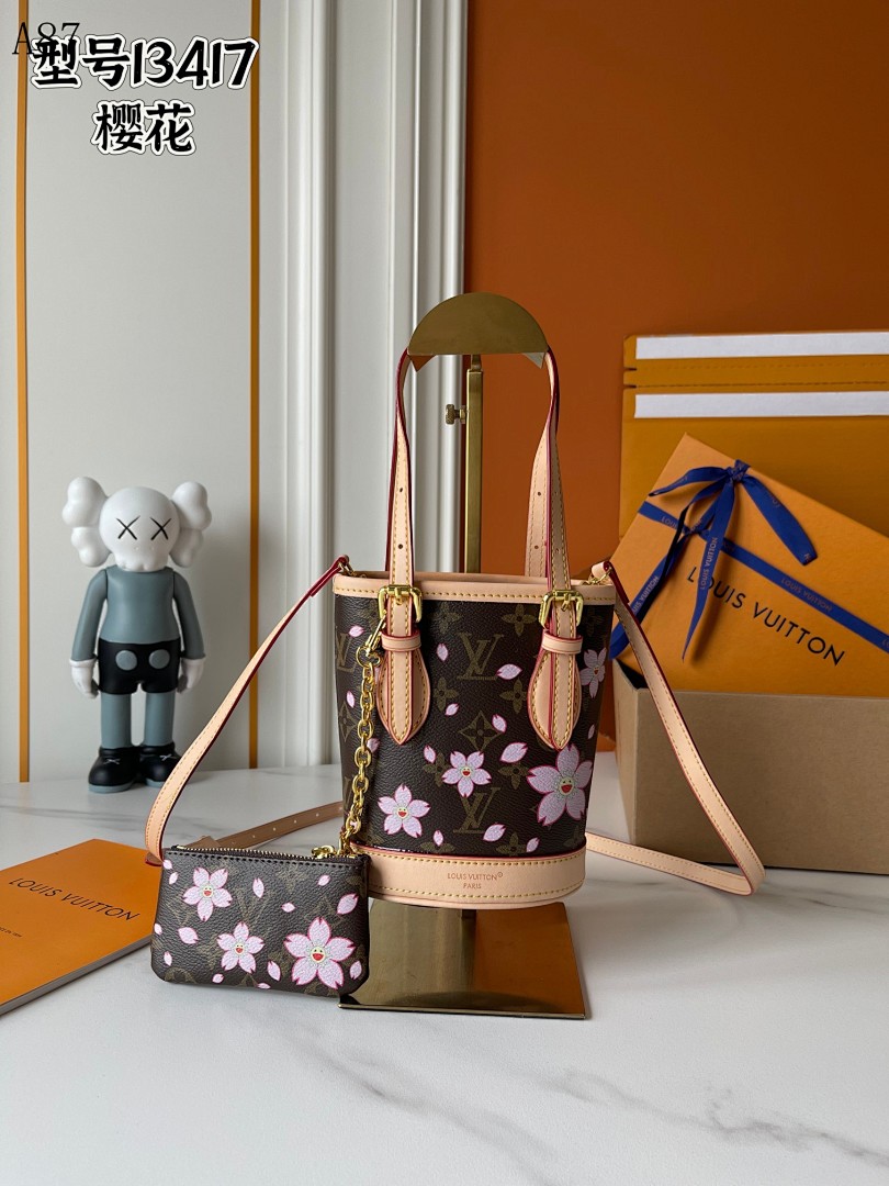 LVutton I3417 Cherry Blossom Bucket Bag #3612