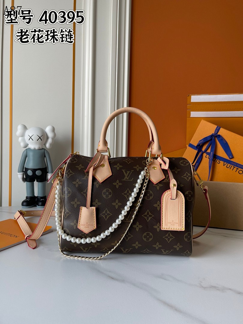 LVutton 40395 Monogram Pearl Chain Bag #4362