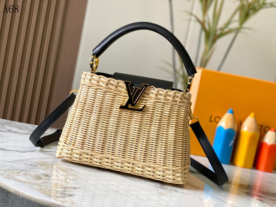 LVutton + A68 + Woven Basket Bag #4108 1 LVutton + A68 + Woven Basket Bag #4108