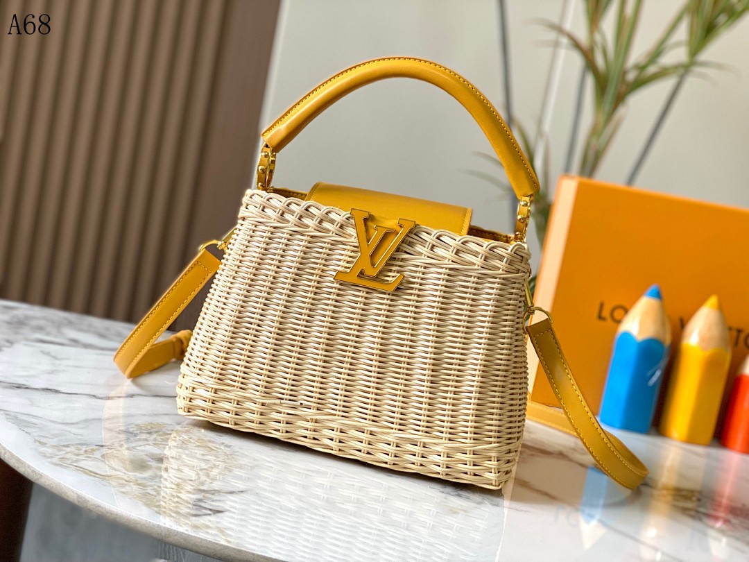 LVutton + A68 + Woven Handbag #4124