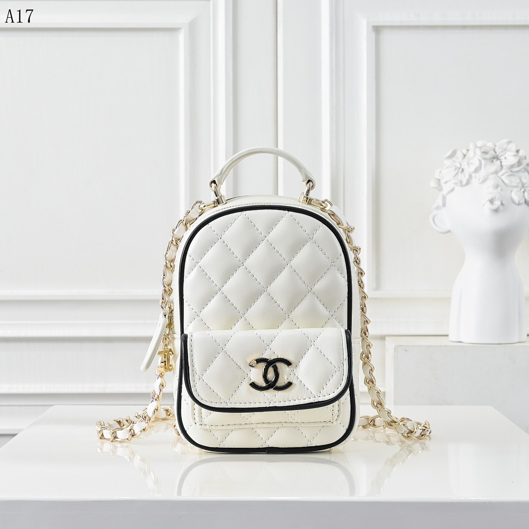 Chan3l Classic Quilted Mini Backpack #2805