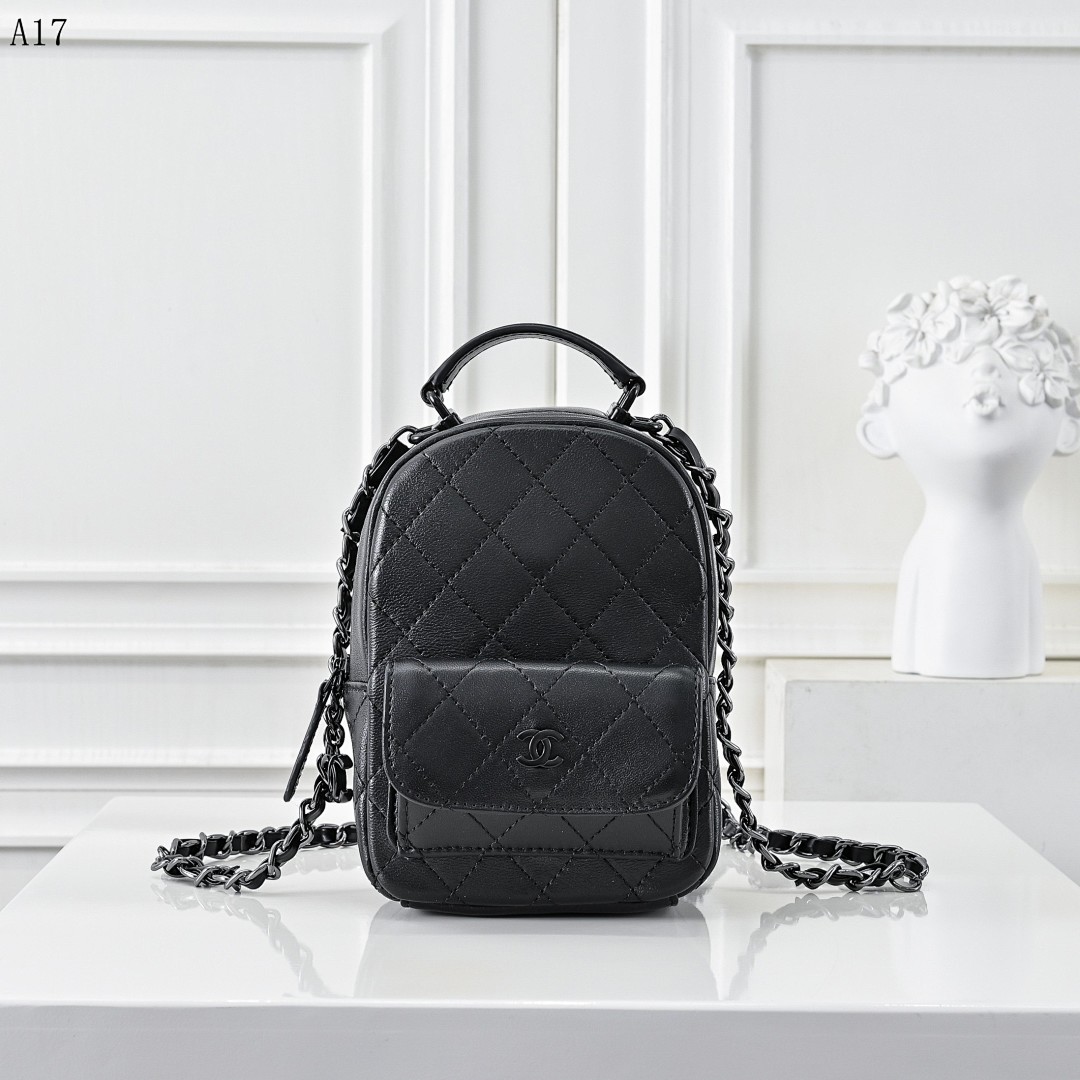 Chan3l Classic Quilted Mini Backpack #2572