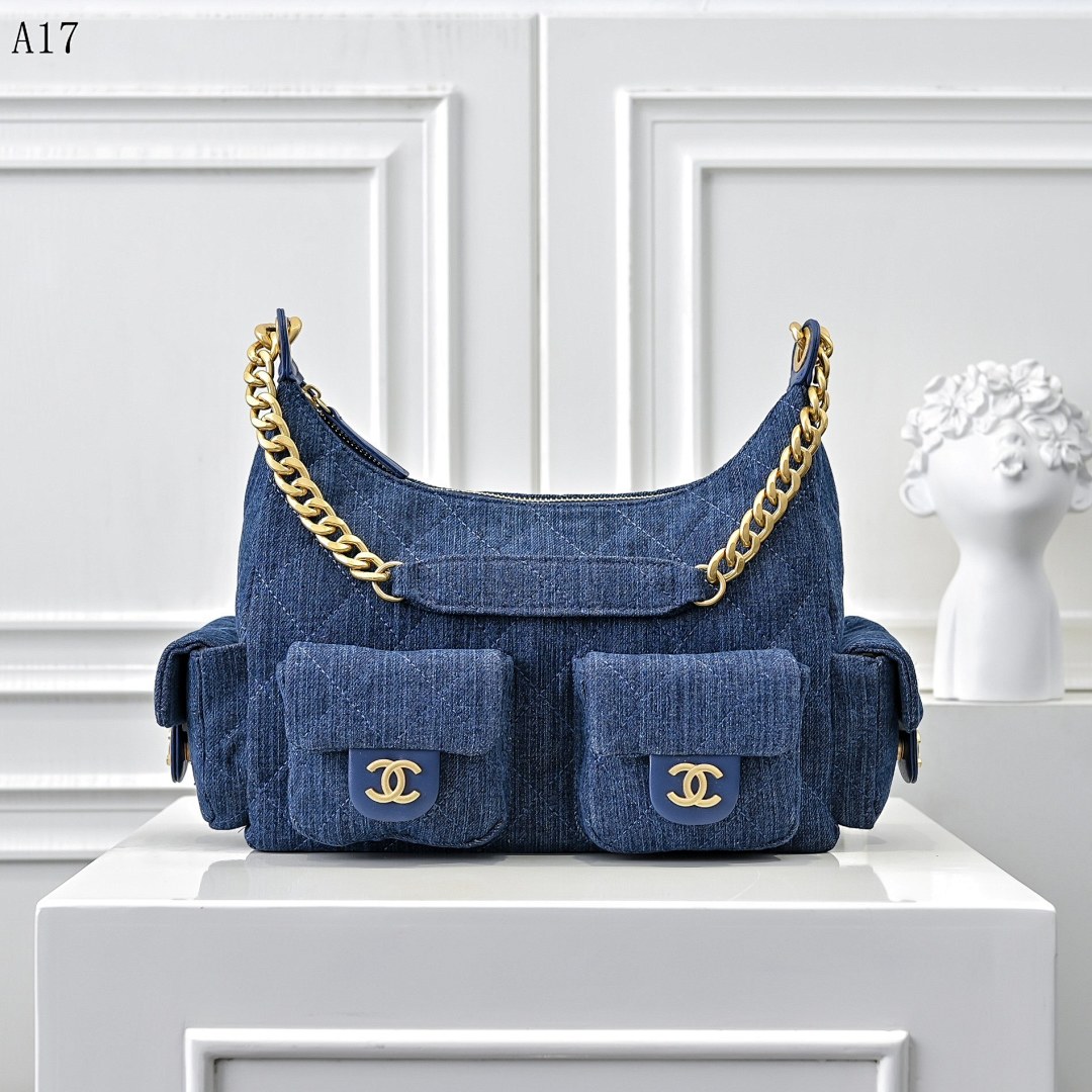 Chan3l Denim Hobo Bag #3037