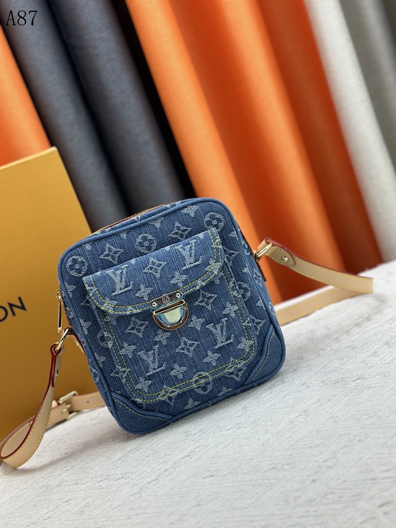 LVutton + A87 + Denim Monogram Crossbody Bag #4759 1 LVutton + A87 + Denim Monogram Crossbody Bag #4759