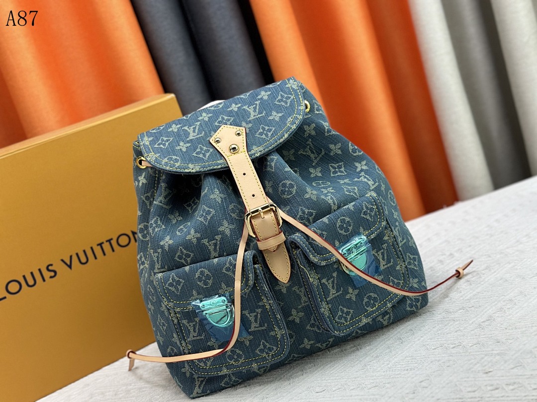 LVutton A87 Denim Backpack #4301