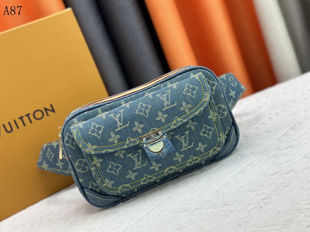 LVutton A87 Denim Belt Bag #4822