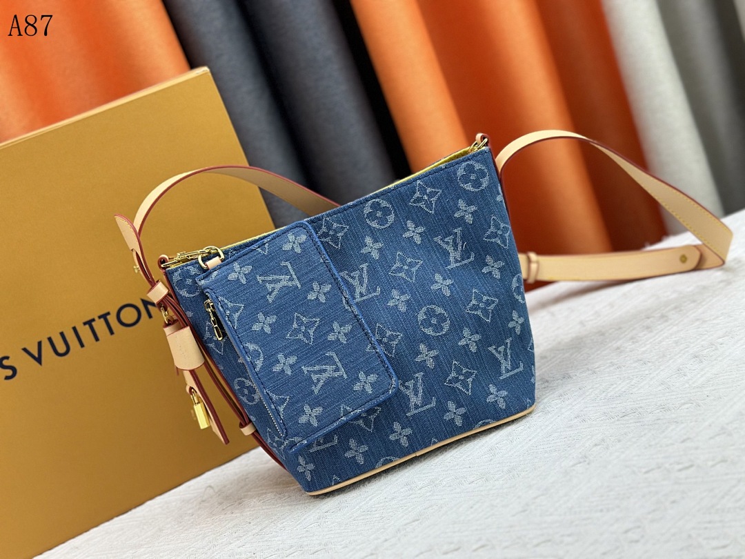 LVutton A87 Denim Crossbody Bag #4653