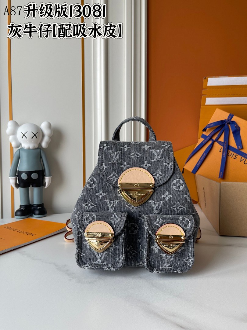 LVutton + A87 Upgrade Version I3081 + Denim Backpack #4630