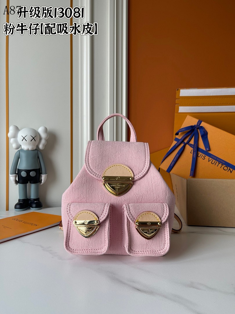 LVutton A8 Upgrade Version | 308 | Pink Denim Backpack #4215 1 LVutton A8 Upgrade Version | 308 | Pink Denim Backpack #4215