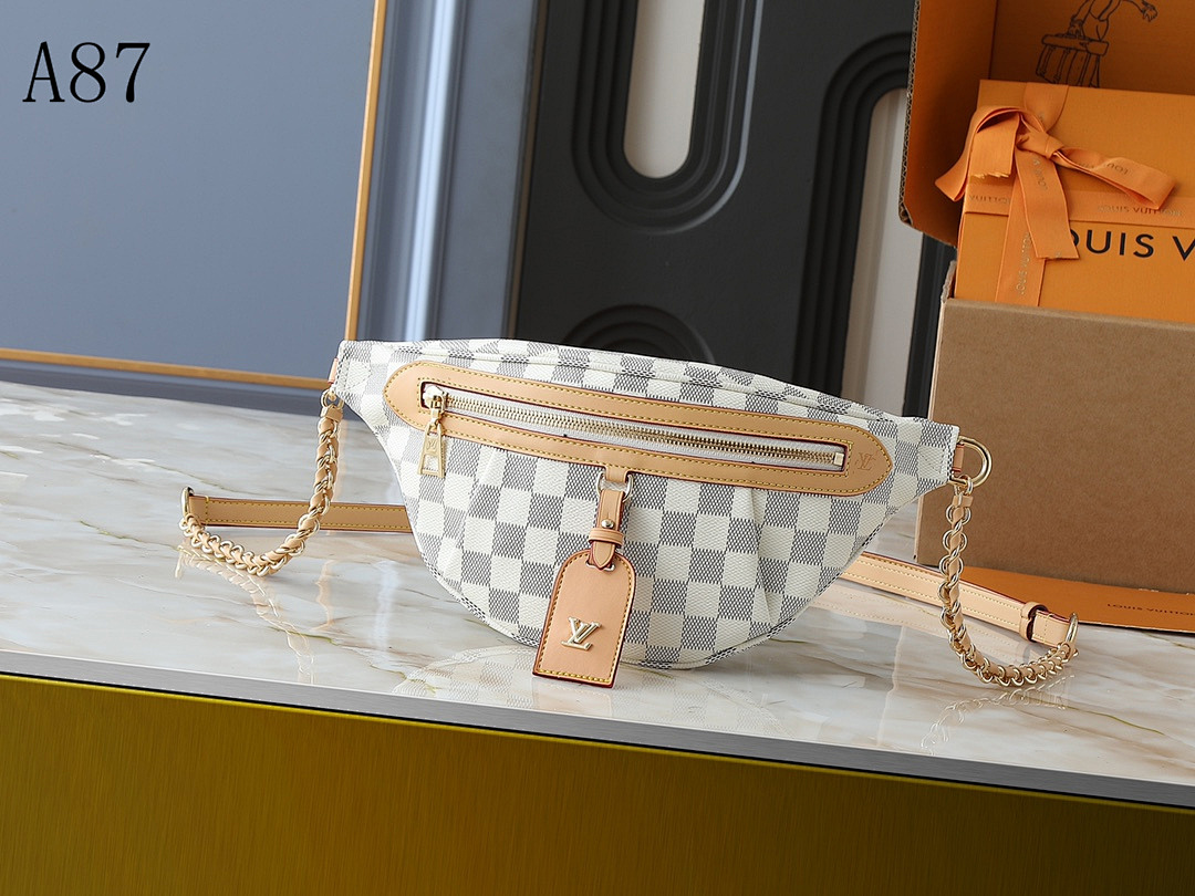 LVutton A87 Damier Azur Belt Bag #4684