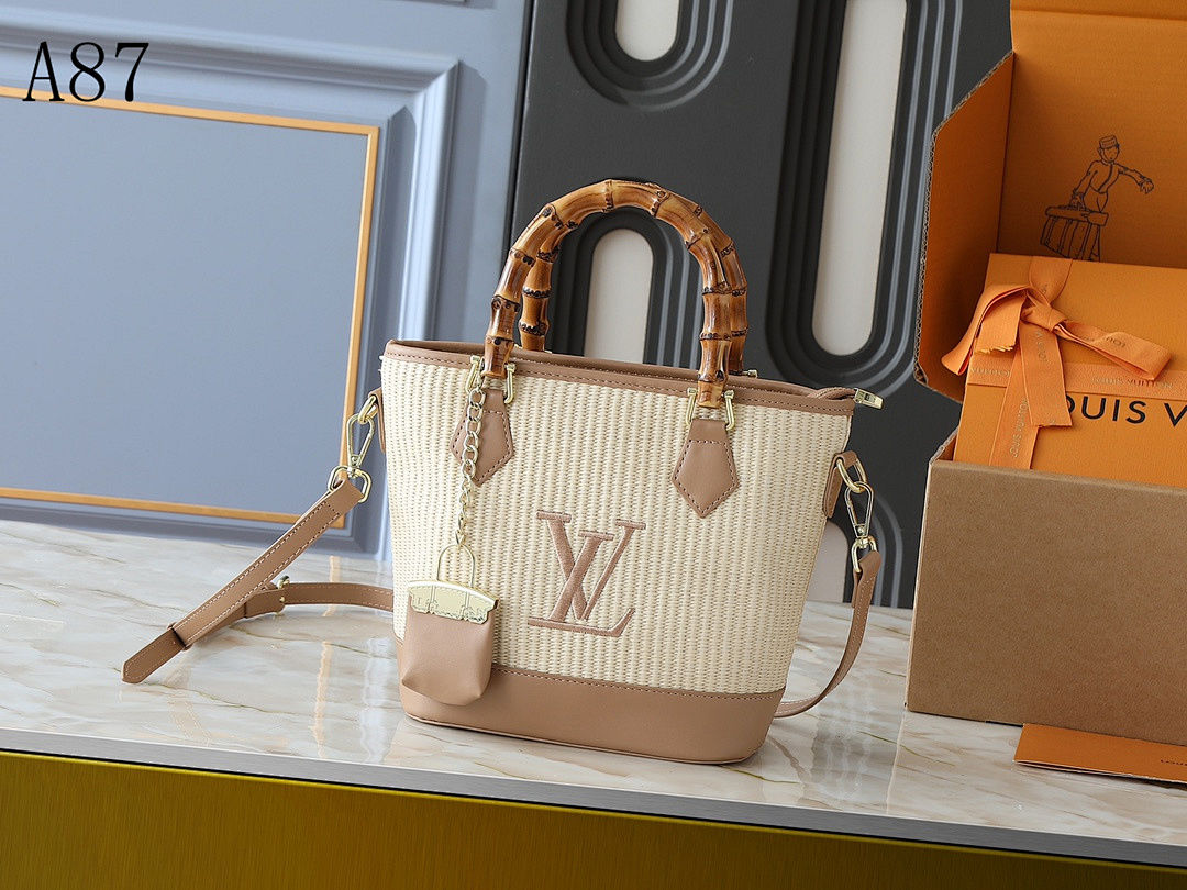 LVutton + A87 + Woven Tote Bag #3694