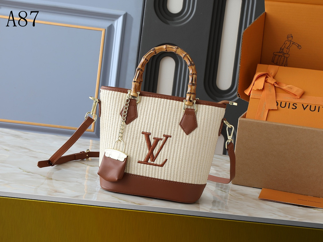 LVutton + A87 + Woven Tote Bag #4854