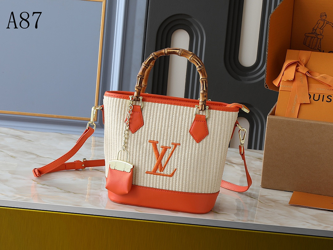 LVutton A87 Woven Tote Bag #4638 1 LVutton A87 Woven Tote Bag #4638