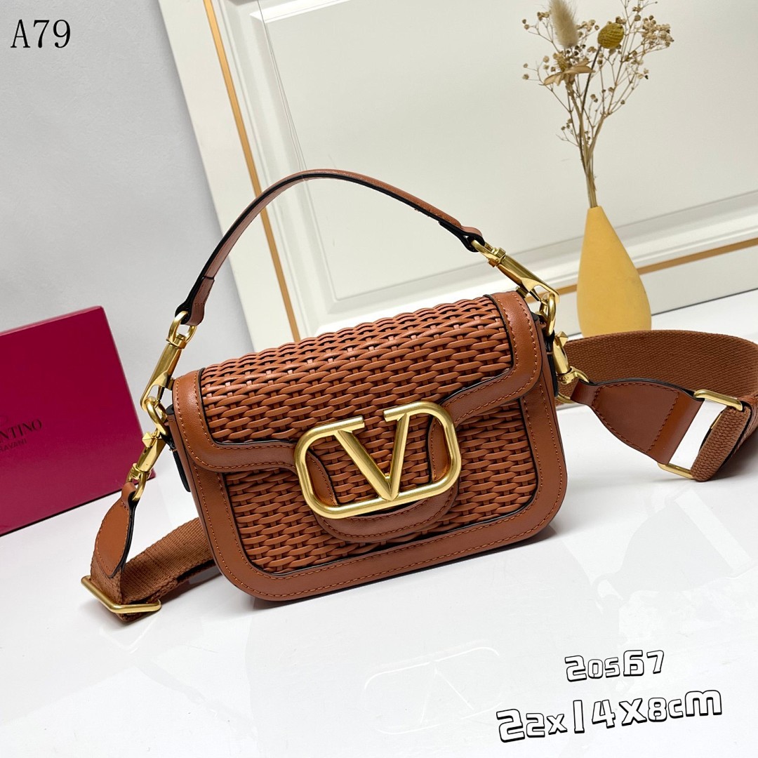 Valentiino + A79 + Woven Leather Crossbody Bag #5193