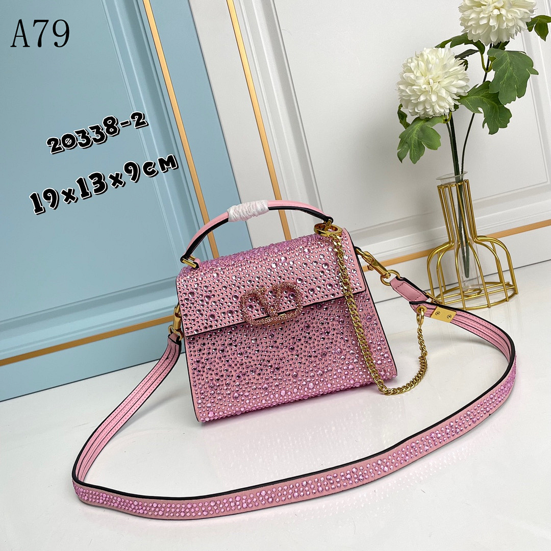 A79 20338-2 Crystal Embellished Pink Handbag #5202
