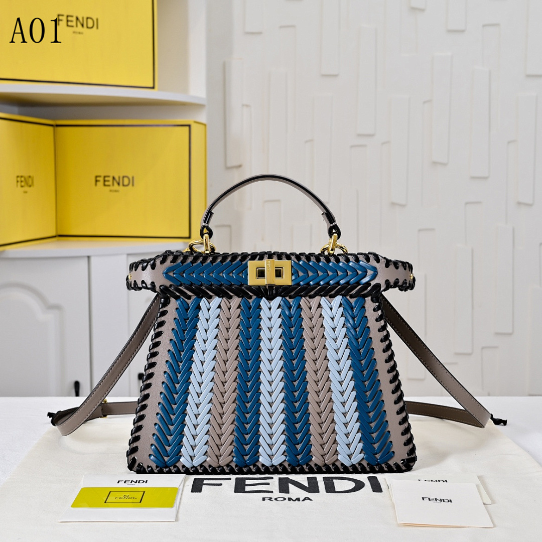 FENDII - A01 - Kan I Woven Bag #2317 1 FENDI – A01 – Kan I Woven Bag #2317