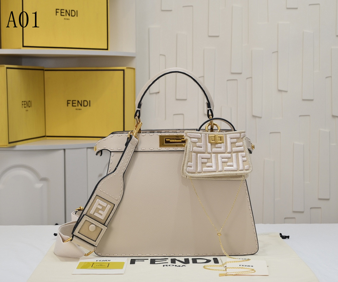 FENDI + Peekaboo + Iconic FF Logo Tote #2329
