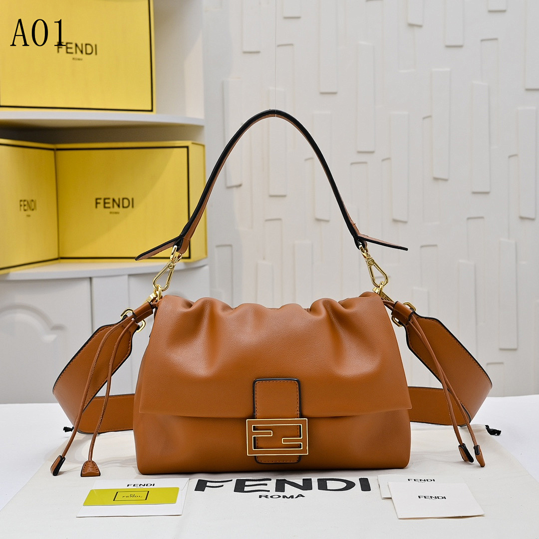 FENDI Baguette Mini in Caramel Leather #2449