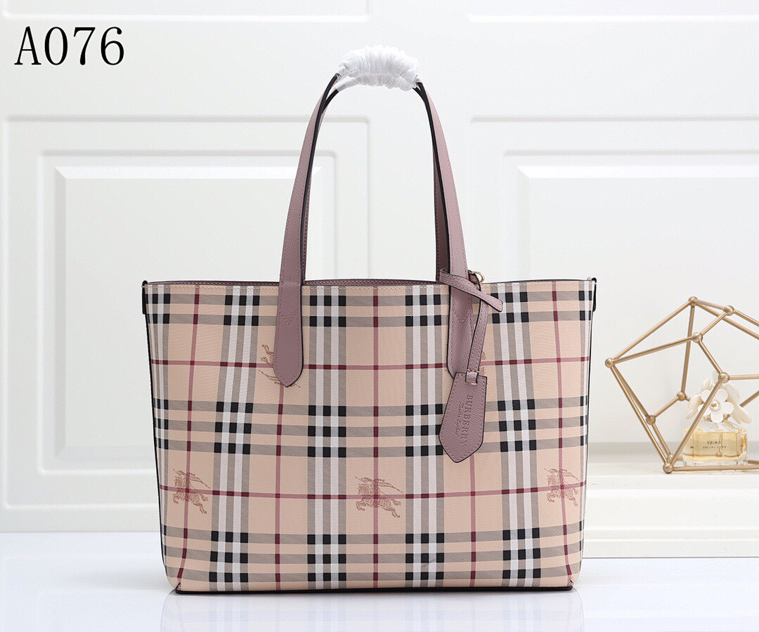 Burberyy + A076 + Check Tote Bag #5445