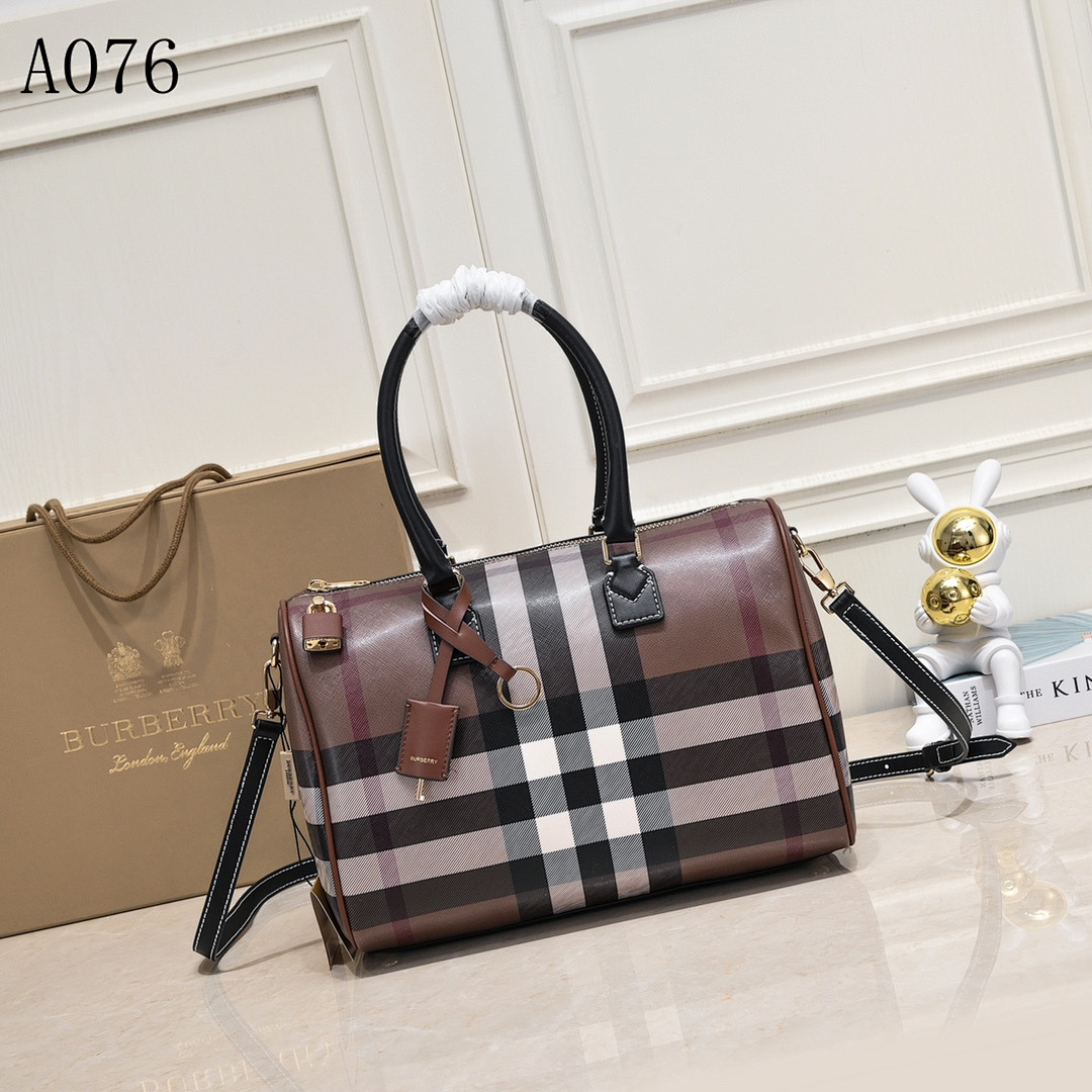 Burberyy A076 Check Tote Bag #5439