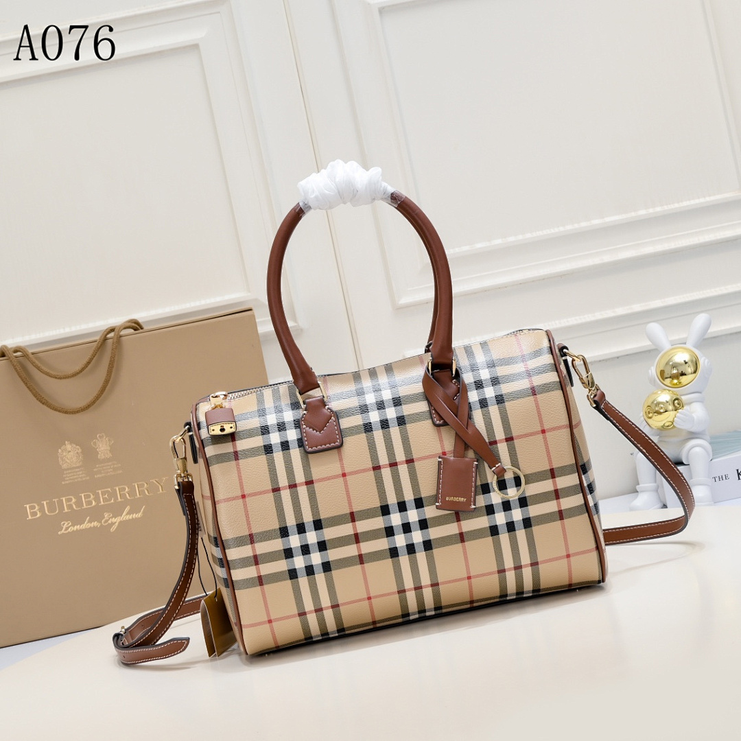 Burberyy A076 Check Pattern Tote Bag #1484