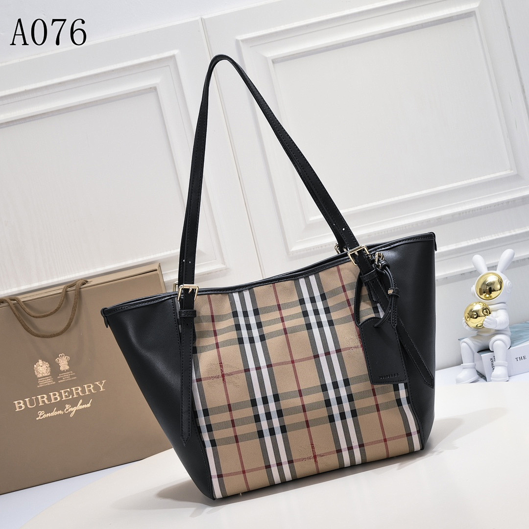 Burberyy A076 Check Tote Bag #1483
