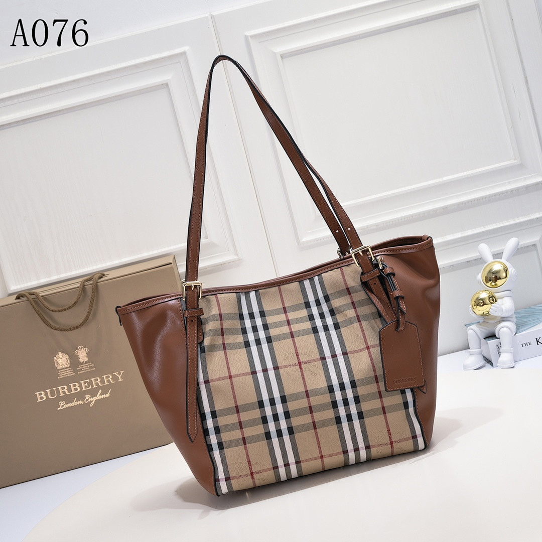 Burberyy A076 Check Tote Bag #1482