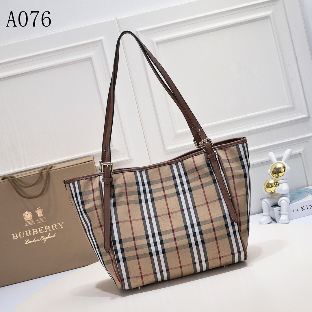Burberyy A076 Check Tote Bag #1481