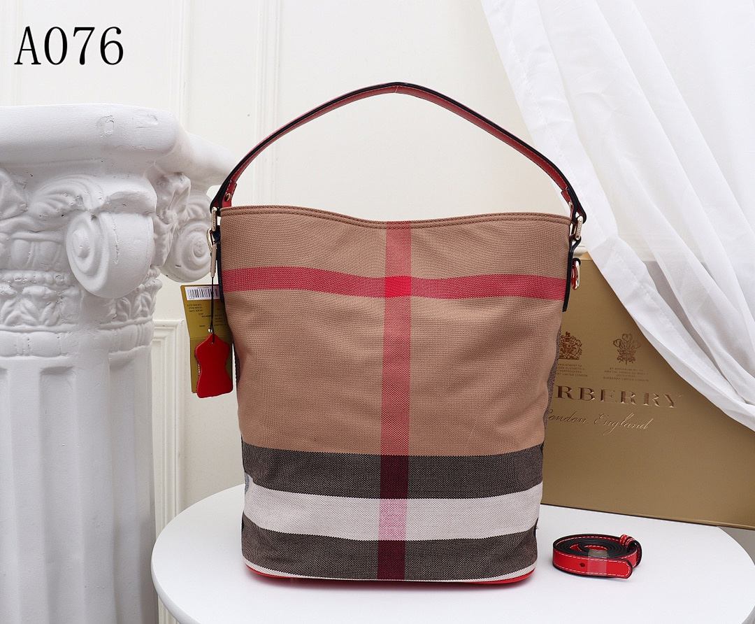 Burberyy Check Canvas Hobo Bag #1473 1 Burberyy Check Canvas Hobo Bag #1473