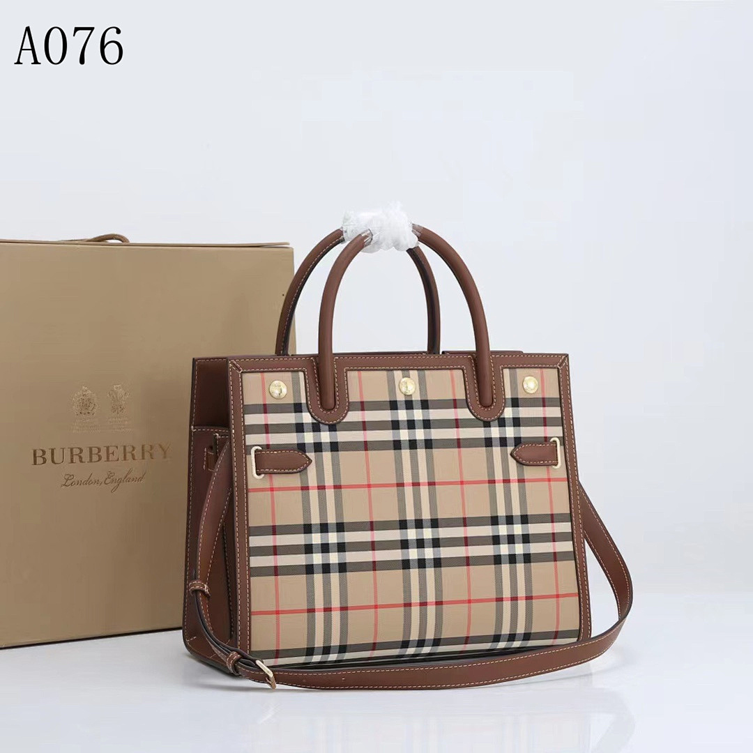 Burberyy A076 Check Tote Bag #1469