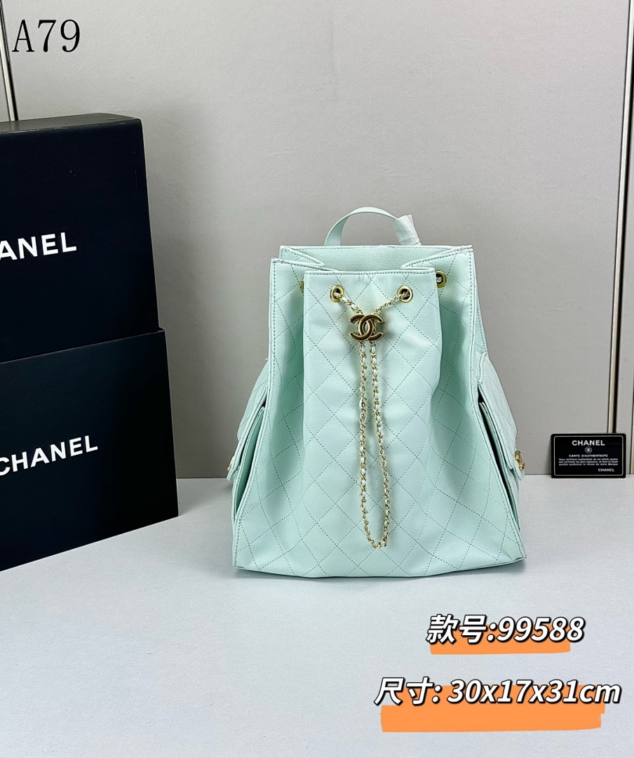 Chan3l Model 99588 Quilted Drawstring Backpack #2931