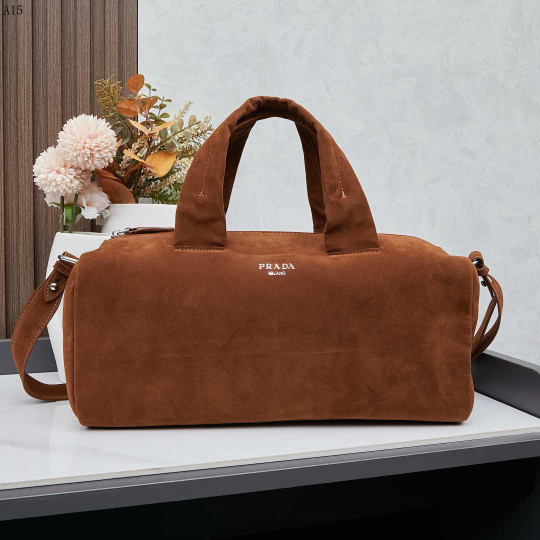 Pr4da Milano Suede Duffle Bag #1713