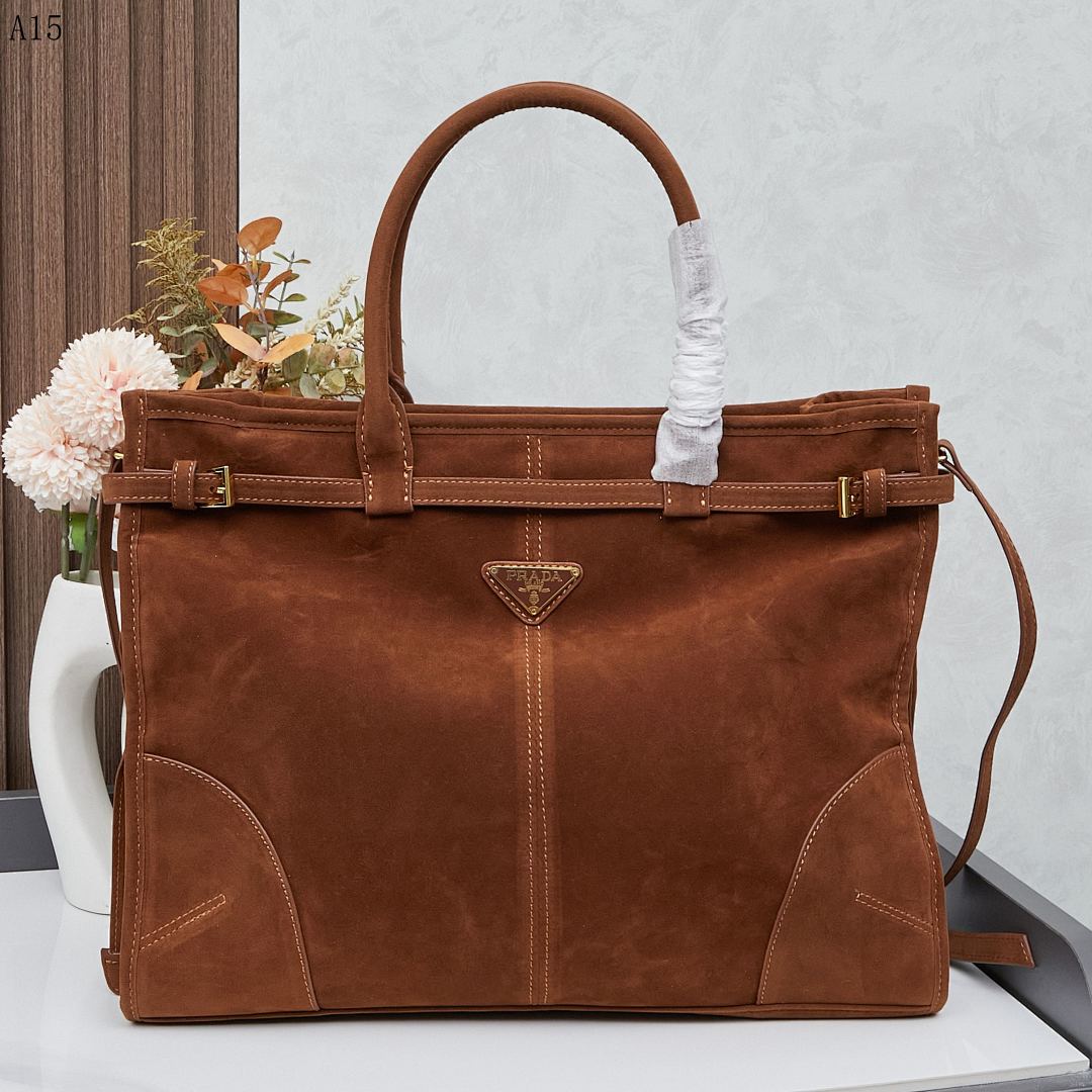 Pr4da + Galleria + Suede Tote Bag #1841
