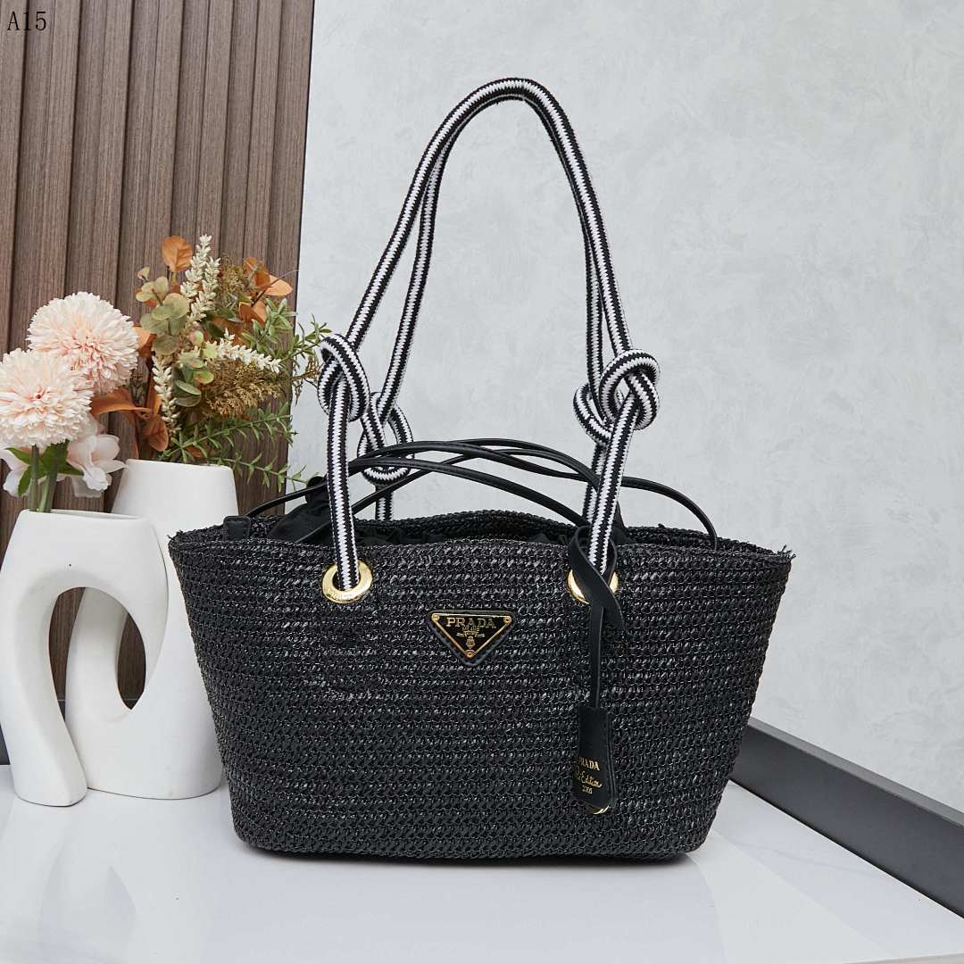 Pr4da Raffia Tote Bag #1973 1 Pr4da Raffia Tote Bag #1973