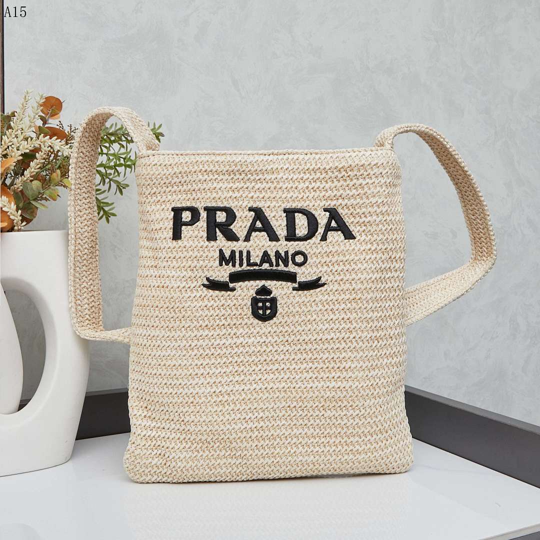 Pr4da Milano Raffia Tote Bag #1699
