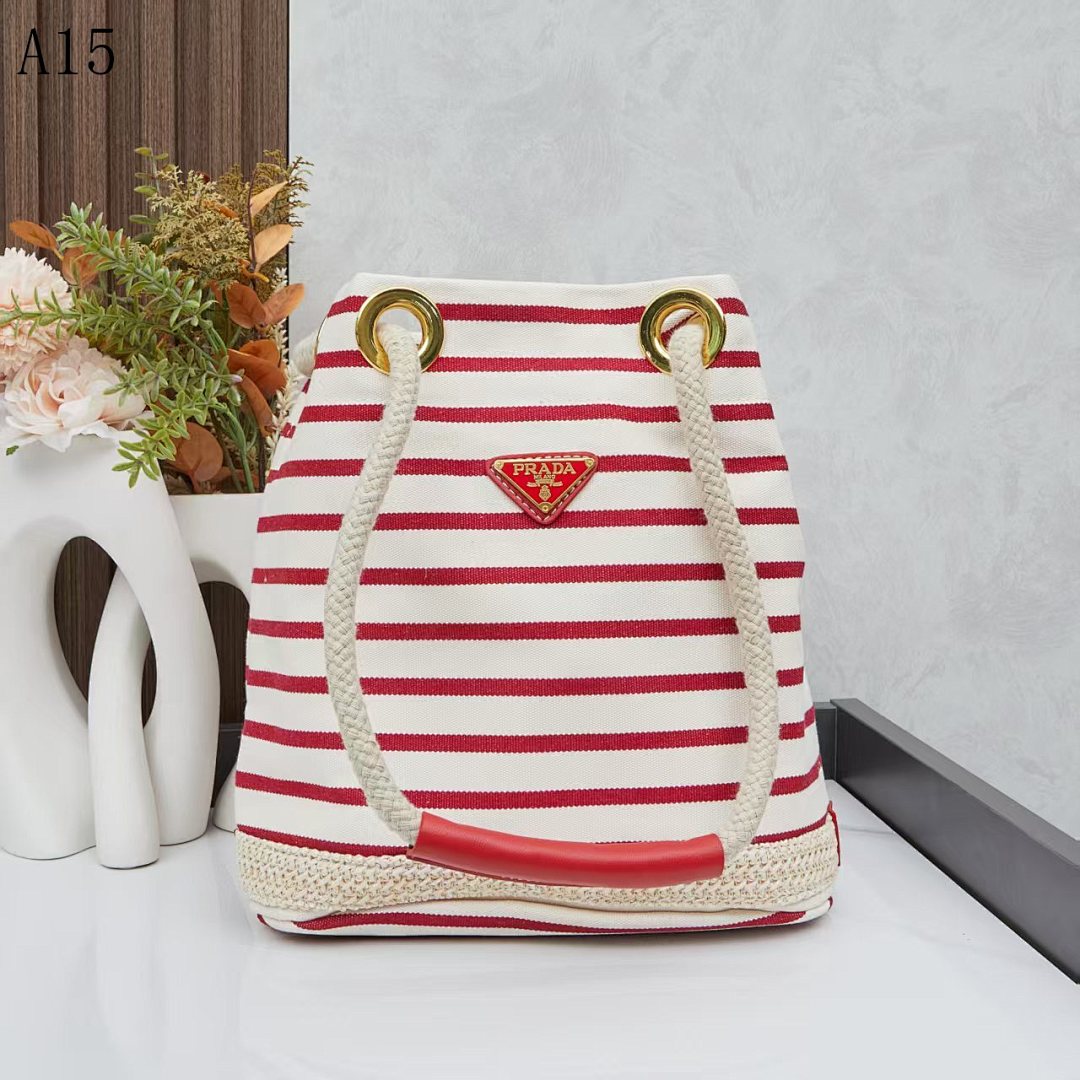 Pr4da + Re-Edition + Canvas Stripe Tote Bag #1571