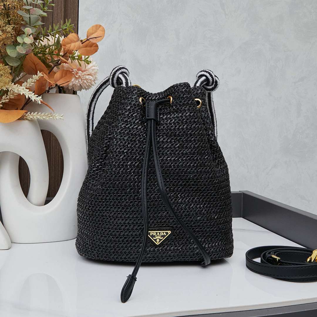 Pr4da + Cahier + Drawstring Bucket Bag #1664