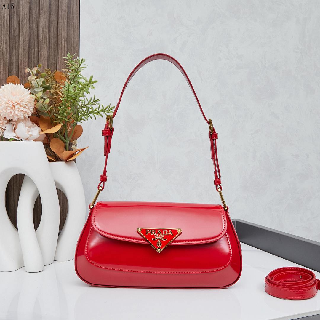 Pr4da + Galleria + Triangular Logo Shoulder Bag #1630