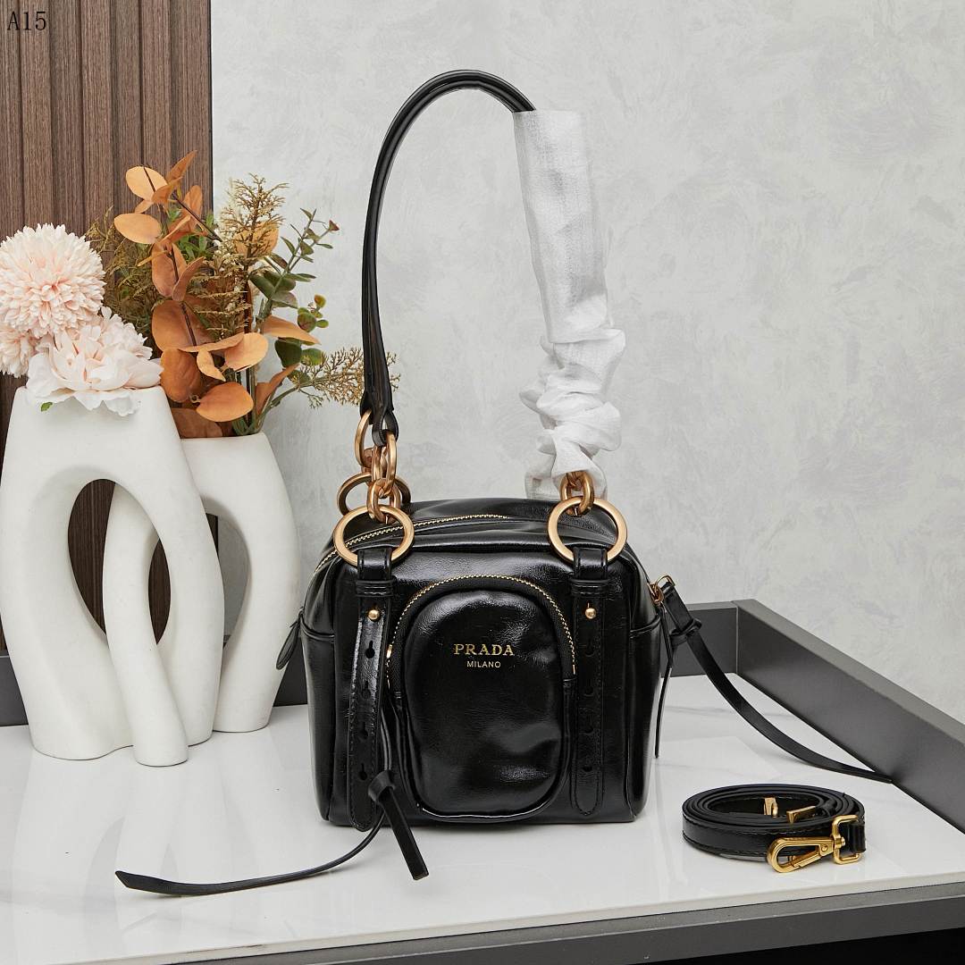 Pr4da Milano Calfskin Leather Shoulder Bag #1944