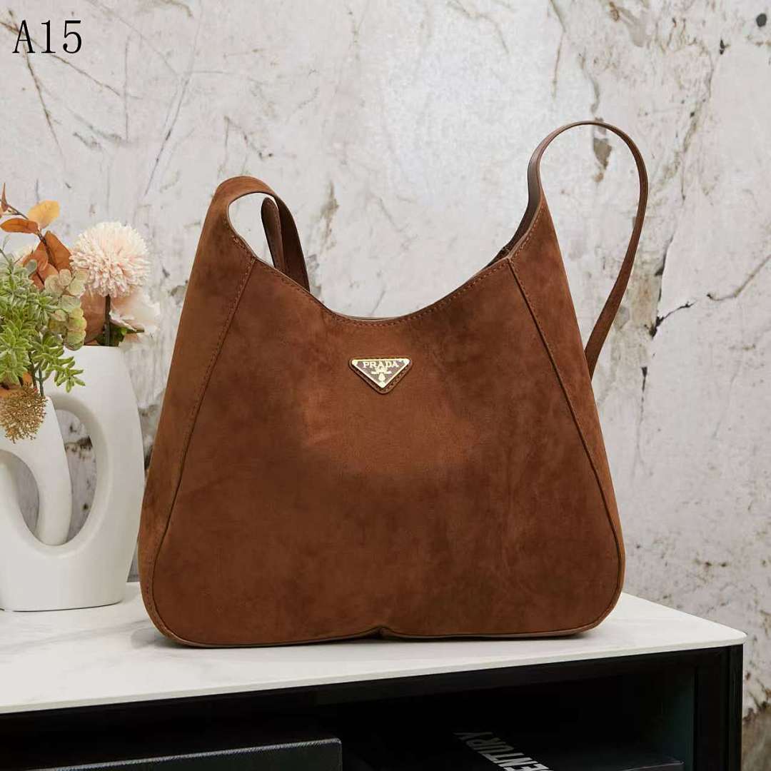 Pr4da + A15 + Suede Shoulder Bag #1917