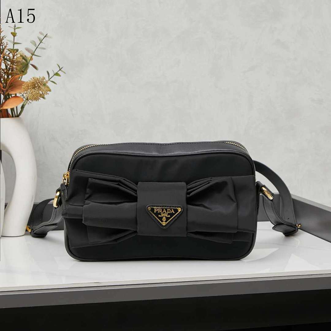 Pr4da + A15 + Bow Detail Crossbody Bag #1968