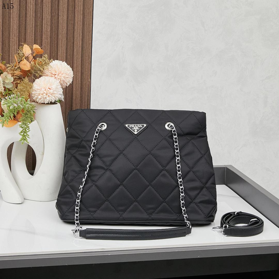 Pr4da + Galleria + Quilted Nylon Shoulder Bag #1632