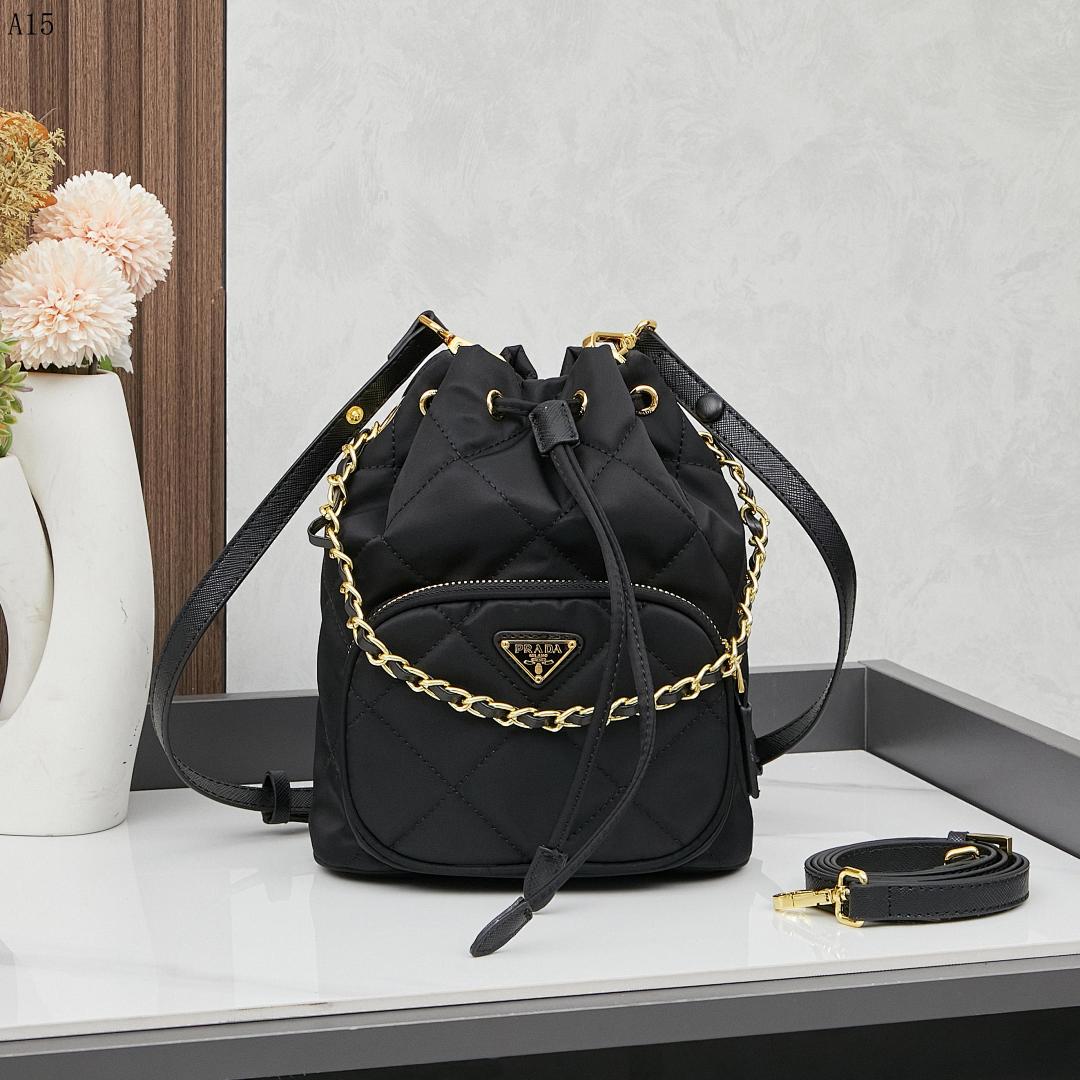 Pr4da Re-Edition Nylon Drawstring Backpack #1600