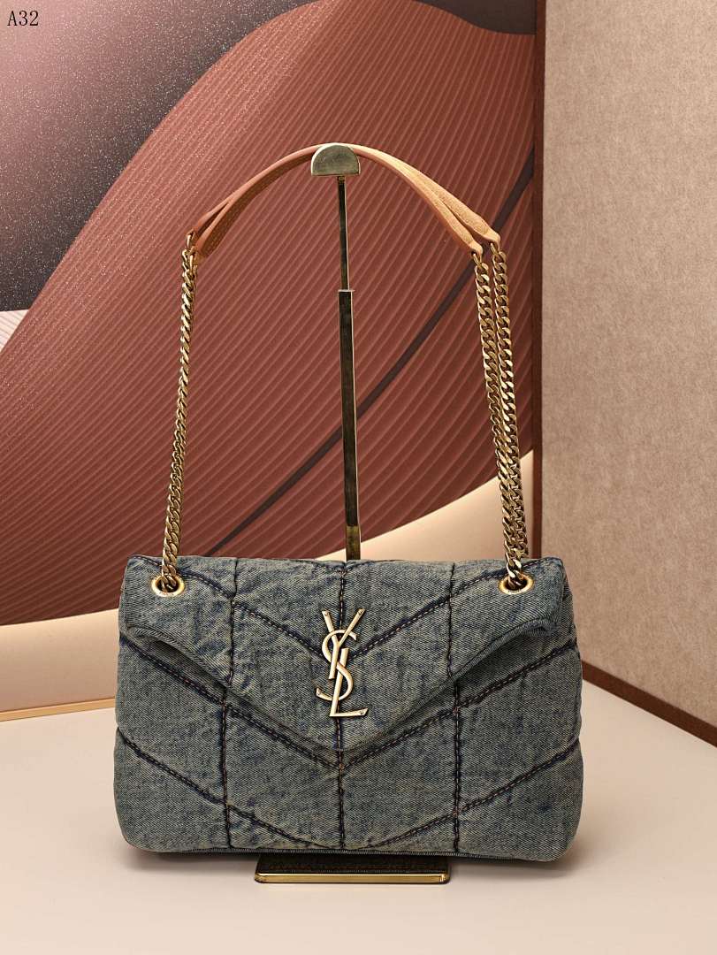 SntLaurent – Le 5 À 7 – Denim Monogram Bag #1047