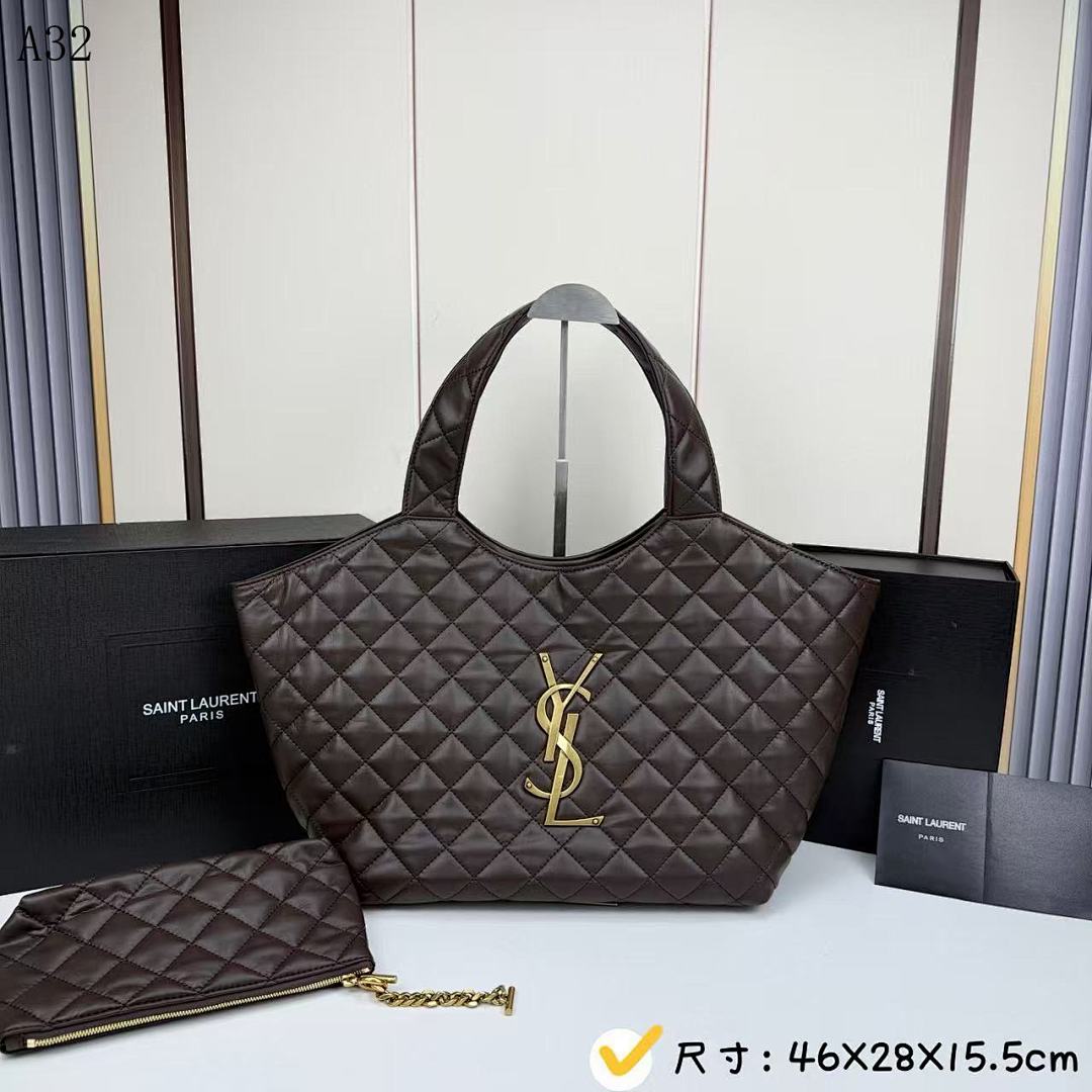 SntLaurent A32 Monogram Quilted Tote #4968
