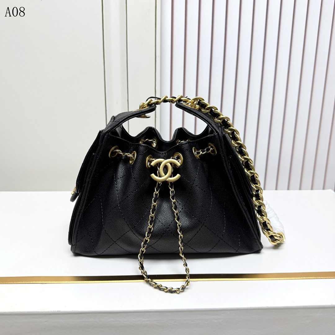 Chan3l – Classic Quilted Drawstring Bag #2724