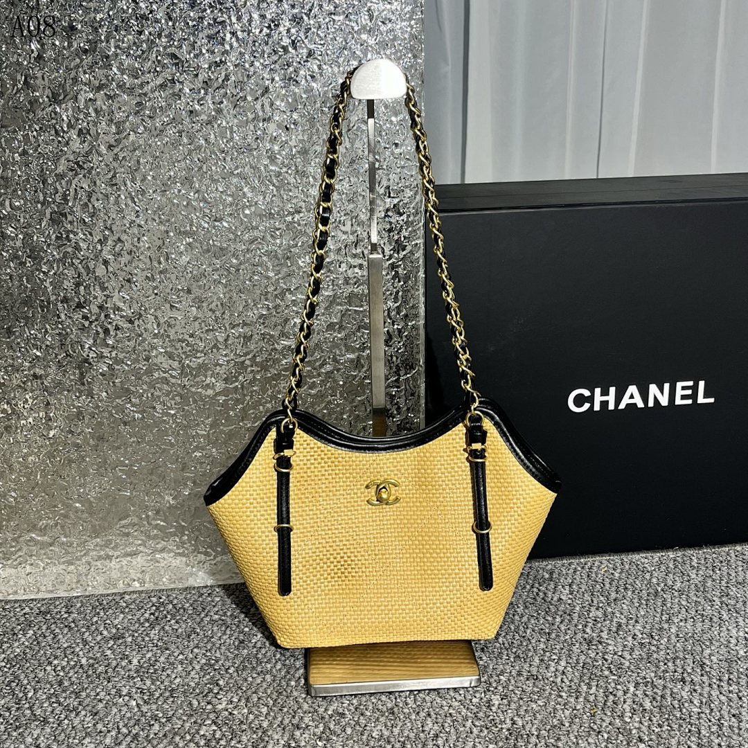 Chan3l – Small Woven Rattan Tote Bag #3036