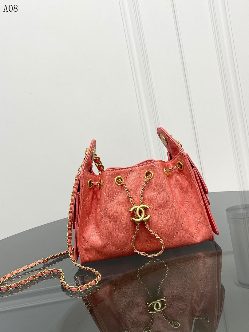 Chan3l Classic Quilted Drawstring Bag #2926