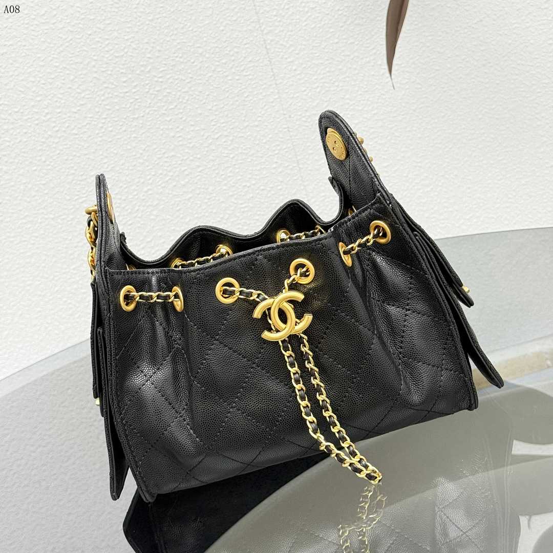 Chan3l Classic Quilted Drawstring Bag #2785