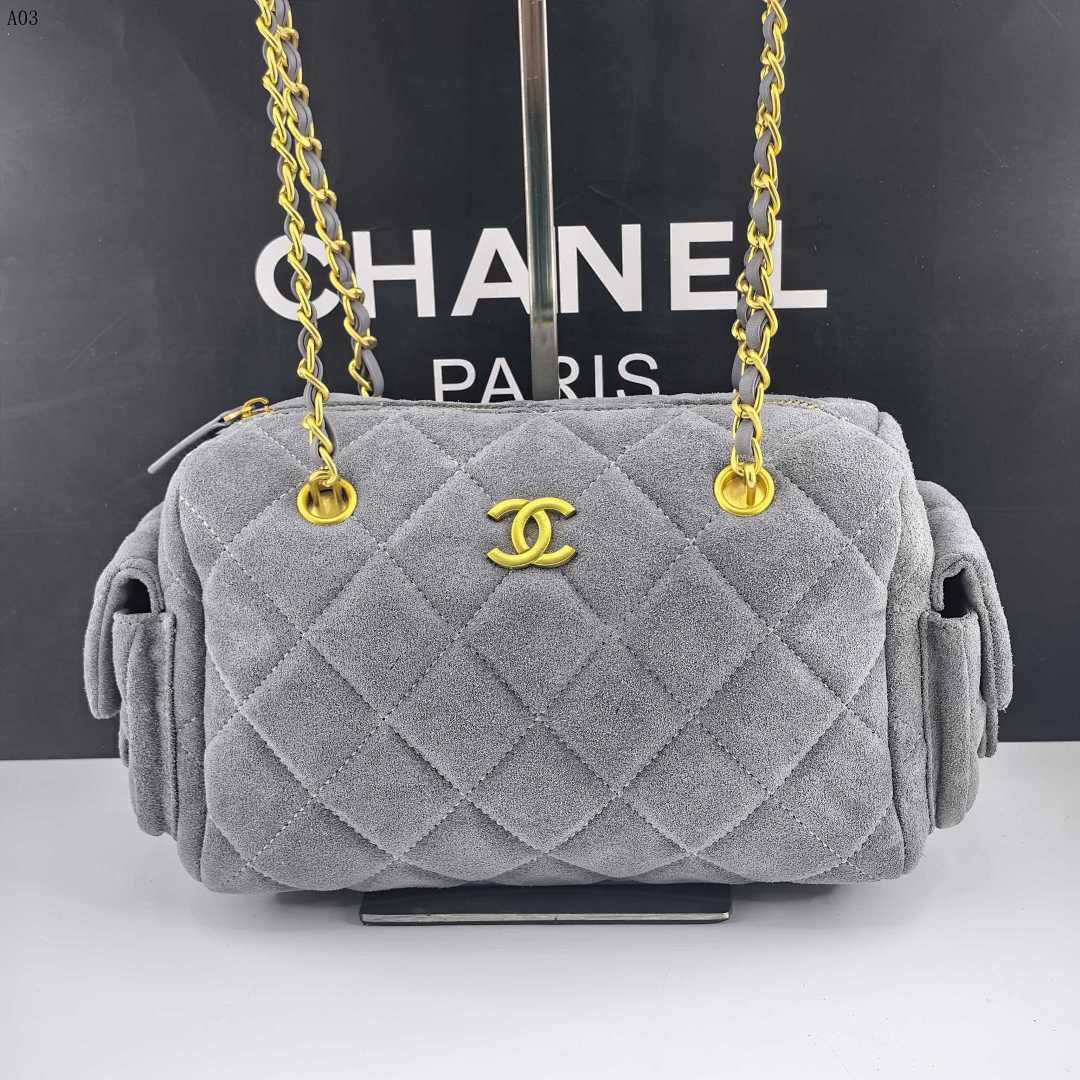 Chan3l Classic Quilted Velvet Shoulder Bag #974